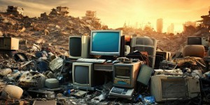 Les déchets électroniques générés sur un an pourraient remplir une file de camions encerclant la Terre !
