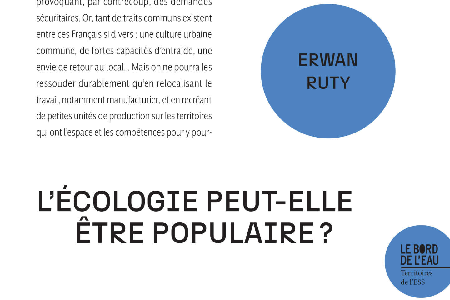 « L’écologie peut-elle être populaire ? » : une rencontre émancipatrice